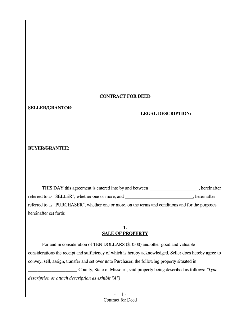 Purchase Contract for Land and Homeaboutblank Form
