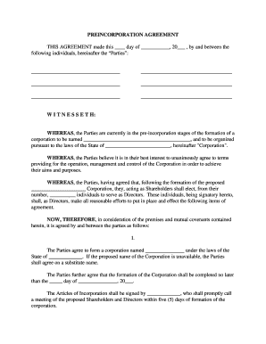 Shareholders Agreement  Form