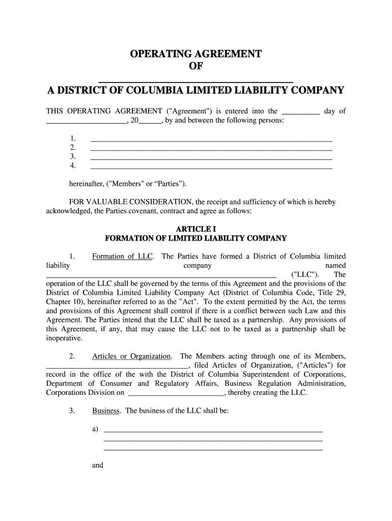 Dc Llc  Form