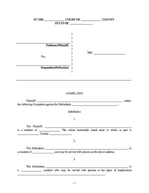 How to Answer a Petition or Complaint First Judicial District  Form