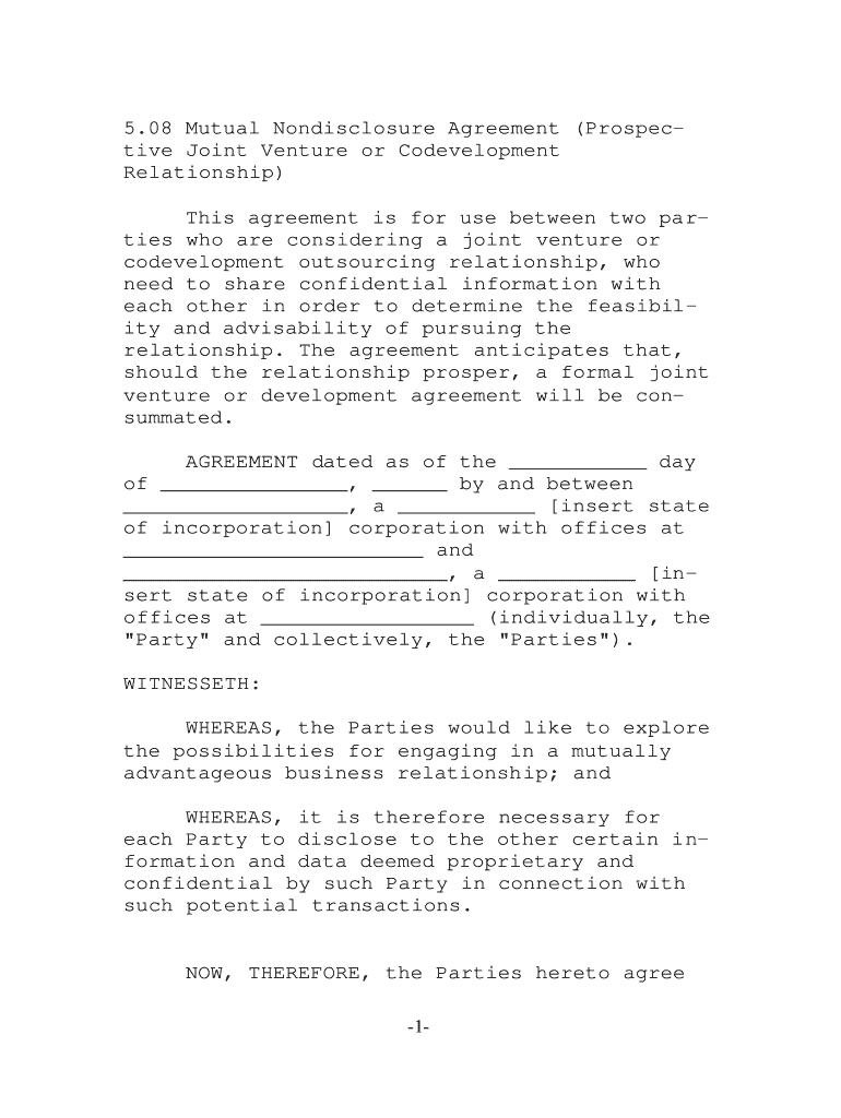 Mutual Confidentiality Agreement What is it and When is it Used  Form