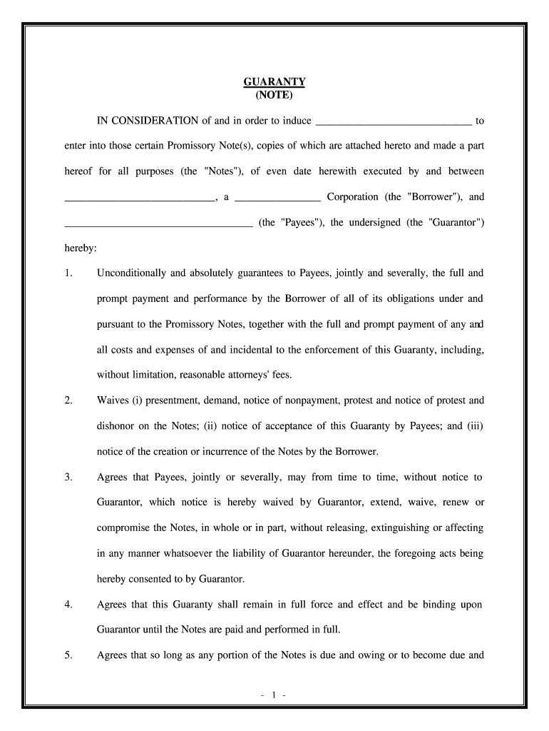 Loan and Guaranty Agreement  SEC Gov  Form