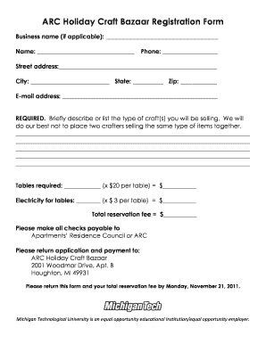 Bazaar Registration Form