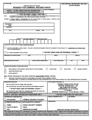 Criminal Background Form PDF