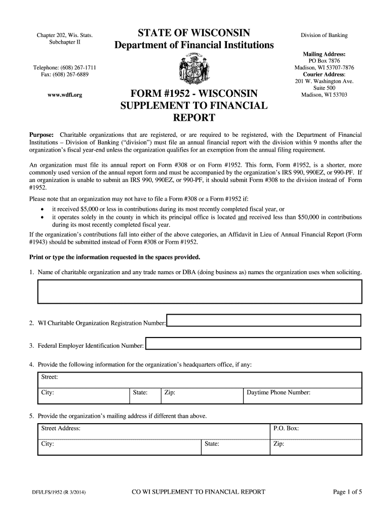  Wisconsin Form Report 2014