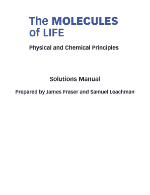 The Molecules of Life Physical and Chemical Principles Solutions Manual PDF  Form