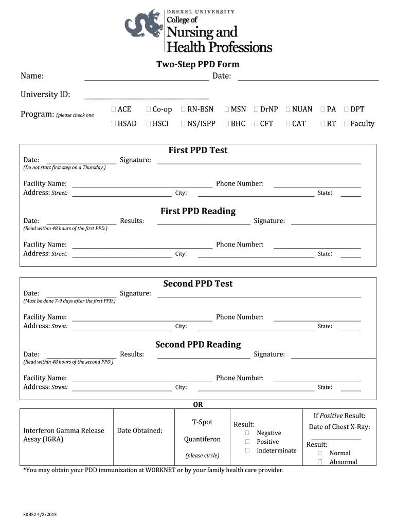 Free Printable 2 Step Ppd Form