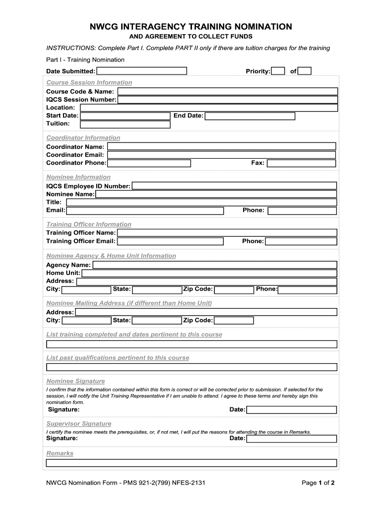 Nwcg Nomination Form