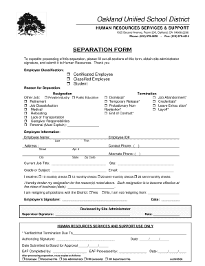 Ousd Employee Online  Form