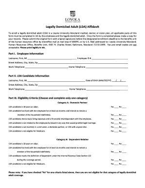 Lda Affidavit Format