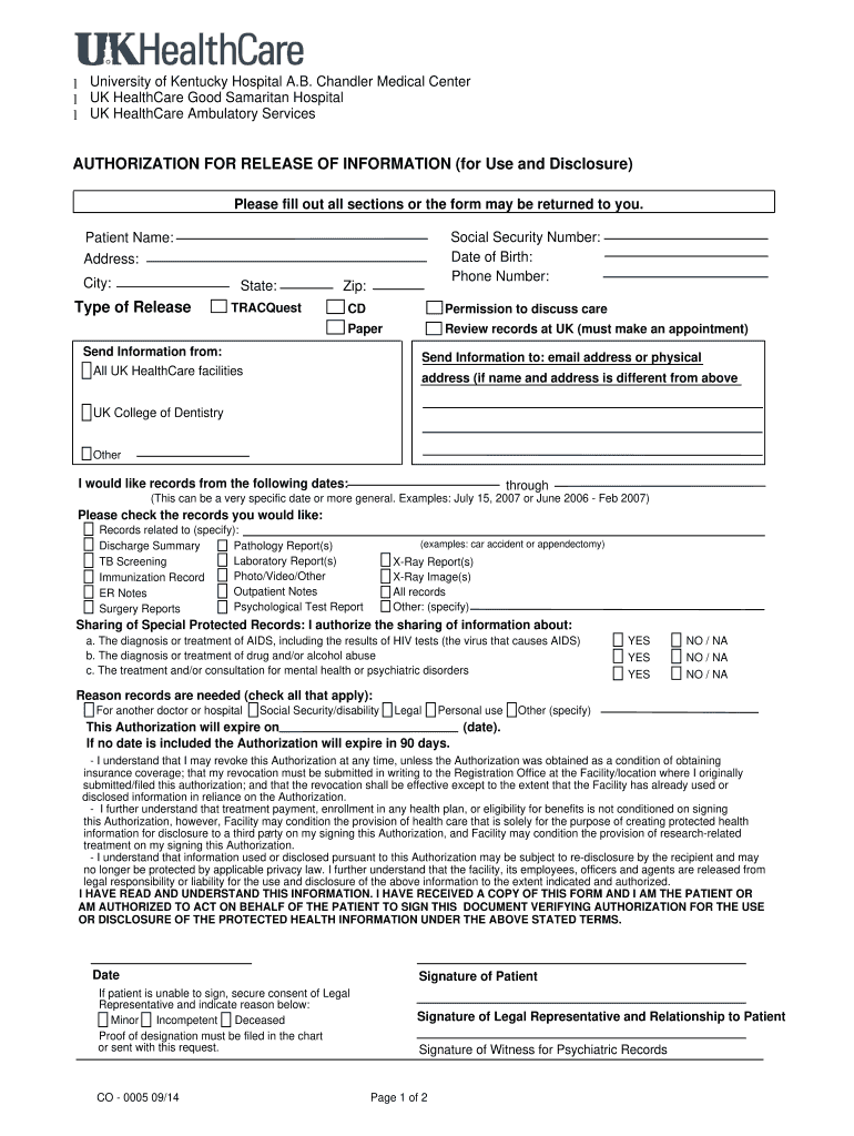  Uk Medical Records Release Form 2014