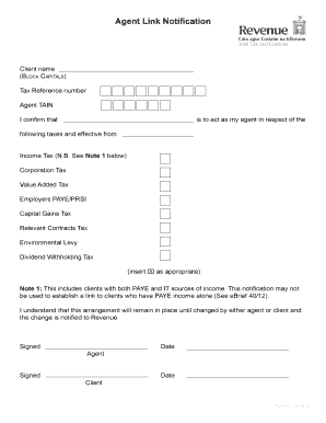 Agent Link Notification Form PDF