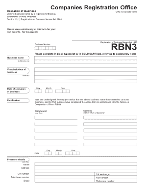 Rbn3 Online  Form
