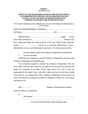 Rto Form 36 and 37