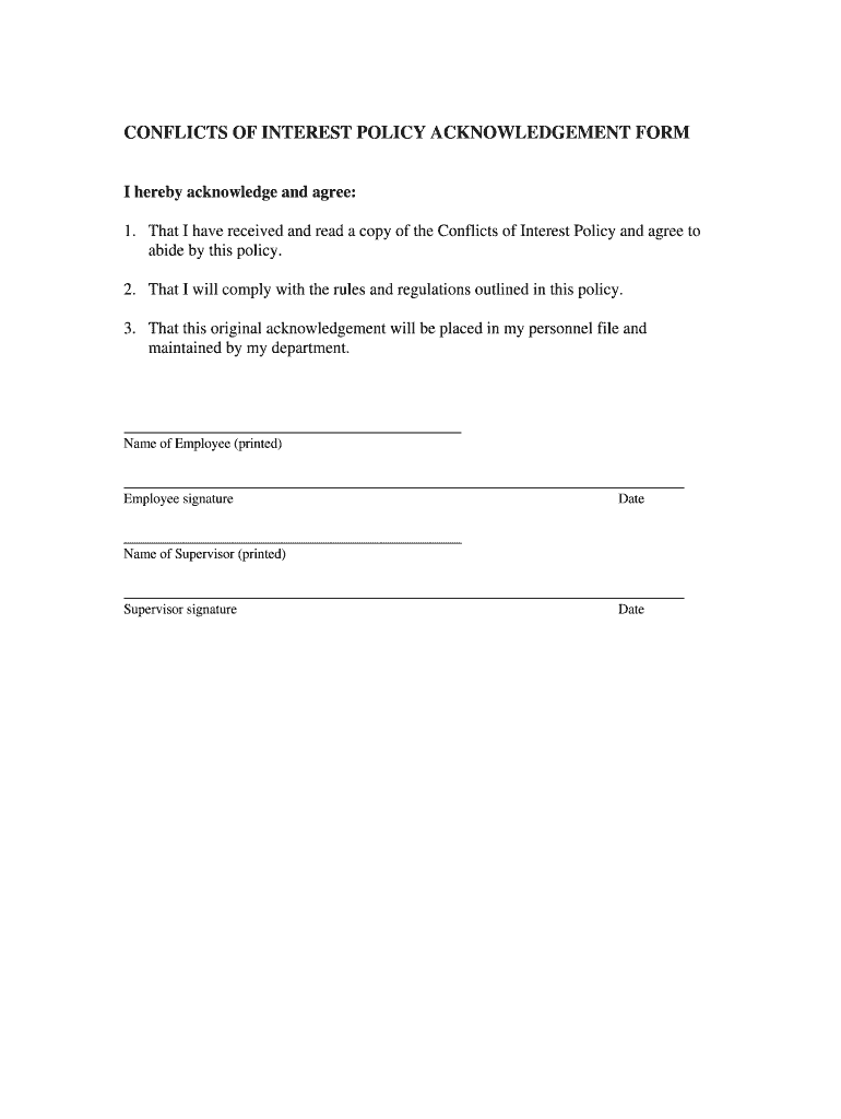 Acknowledgement Form Template