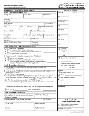 I 539 Form