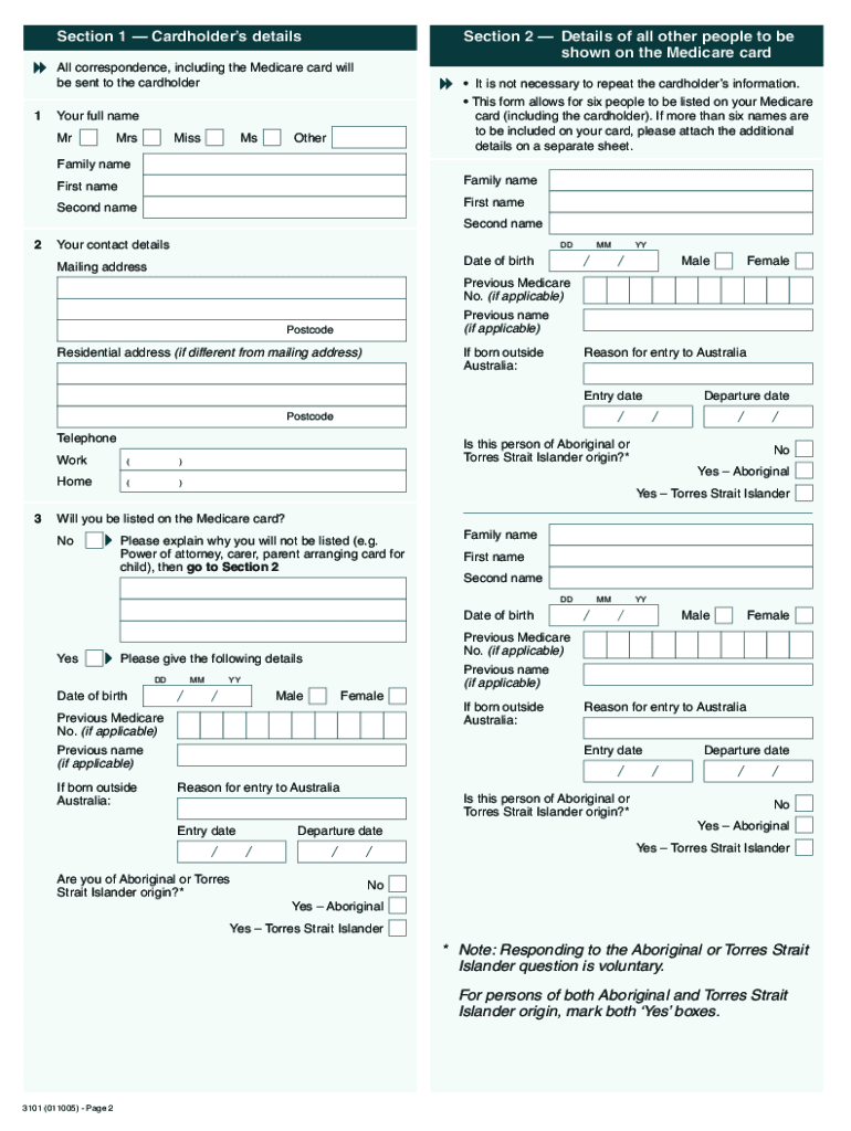 Get and Sign Medicare Enrolment Form 2005-2022
