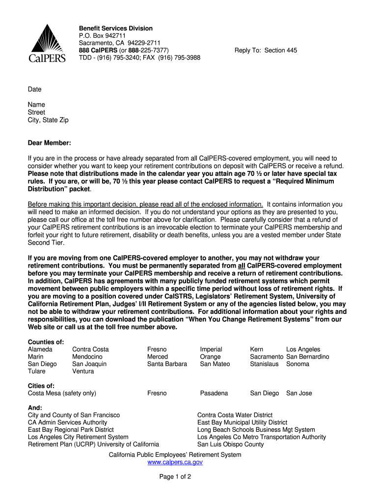  Calpers Rollover Options 2008-2024