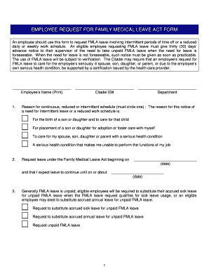 Fmla Forms