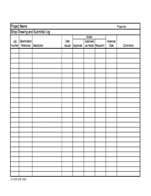 Submittal Log  Form