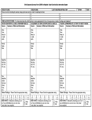 Babynet Cosf Forms