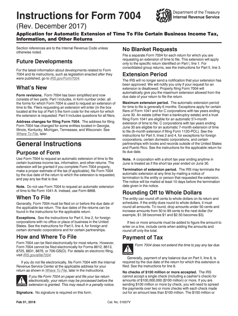  Form 7004 Instructionspdffillercom 2016