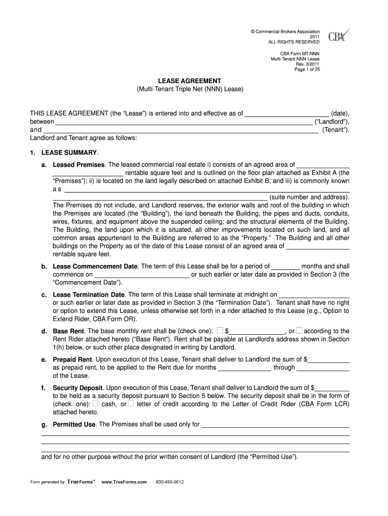 Nnn Agreement Template PDF  Form