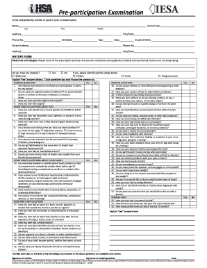 Ihsa Sports Physical Form