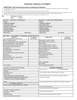 Financial Statement First Bank  Form