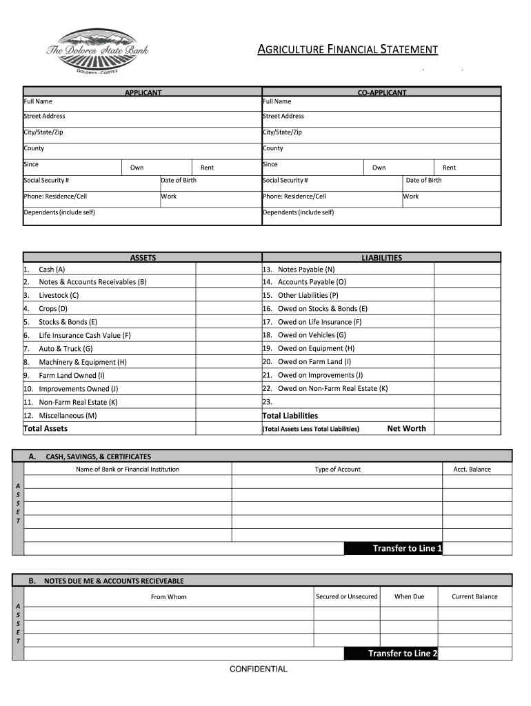 Central Bank of Nigeria Financial Statement of Agriculture Companies  Form