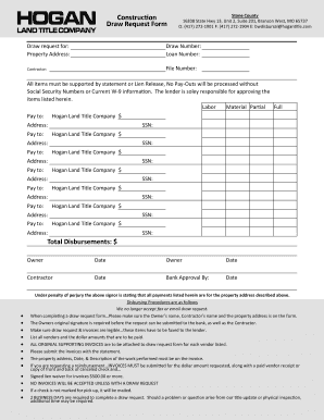 Draw Request Template  Form