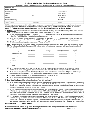 Wind Mitigation Form