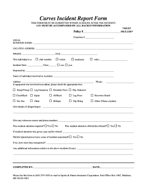 Insurance Incident Form