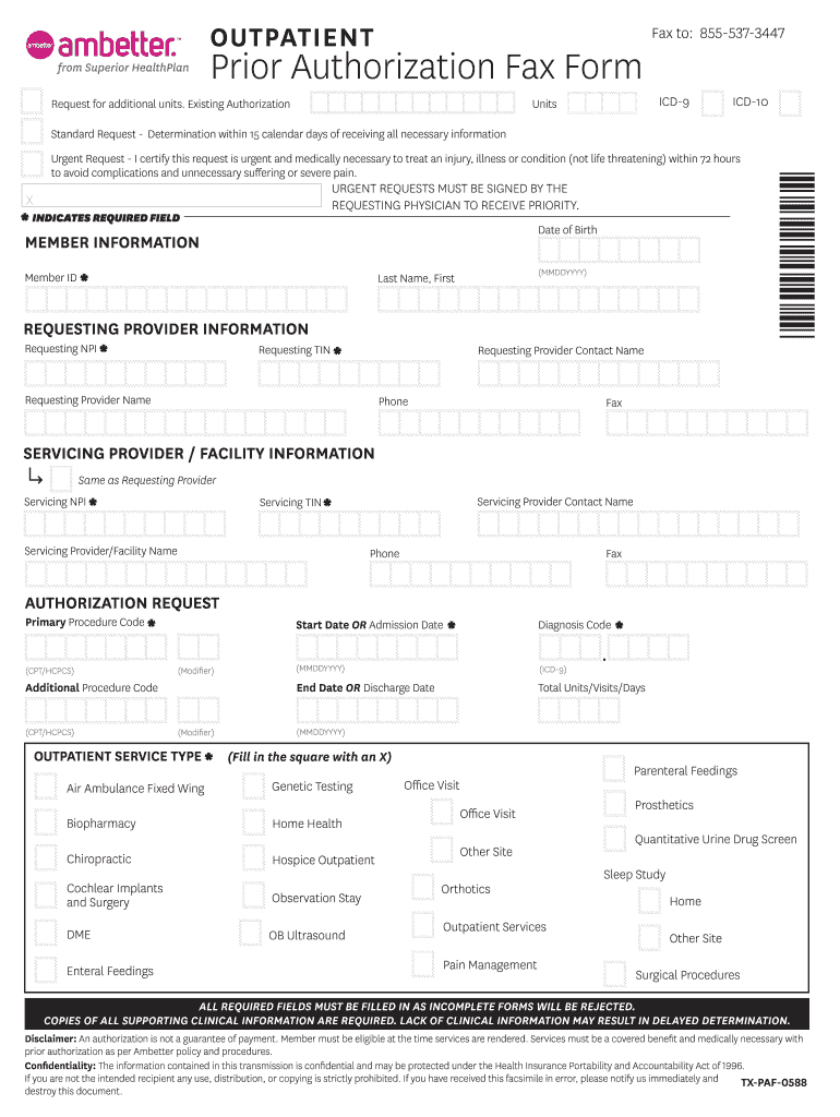  Ambetter Prior Authorization Form Texas 2013