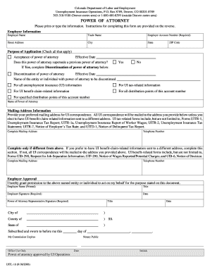 Colorado Department of Labor and Unemployment Uib 290 Form