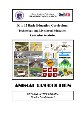 Animal Production Module Grade 8 PDF  Form