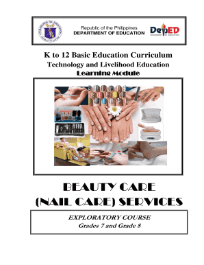 Tle Module Grade 8 Nail Care Services PDF  Form