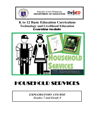 Household Services Grade 7  Form