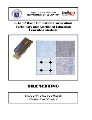 TILE SETTING DepED Bataan  Form