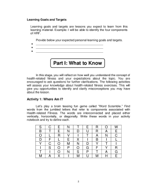 Physical Education Learners Module Grade 8 PDF Answer Key  Form