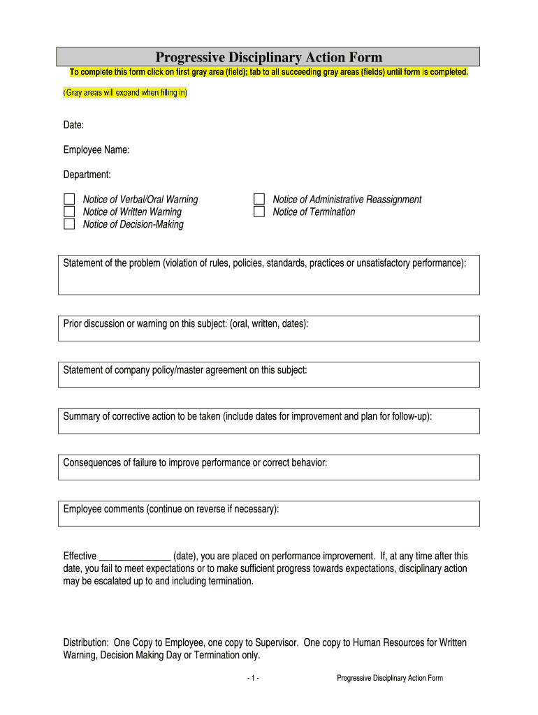 Employee Write Up Forms Template from www.signnow.com