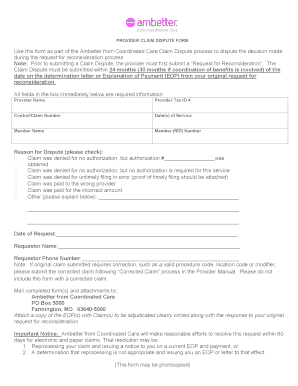 Ambetter Appeal Form