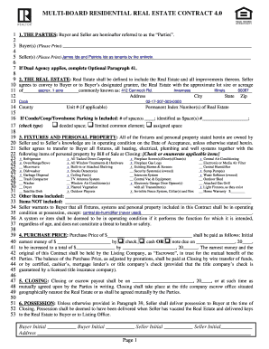 Real Estate Contract  Form