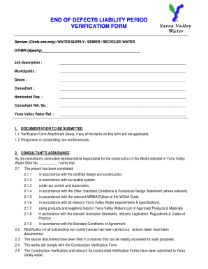 Ccs Yarra Valley Water  Form