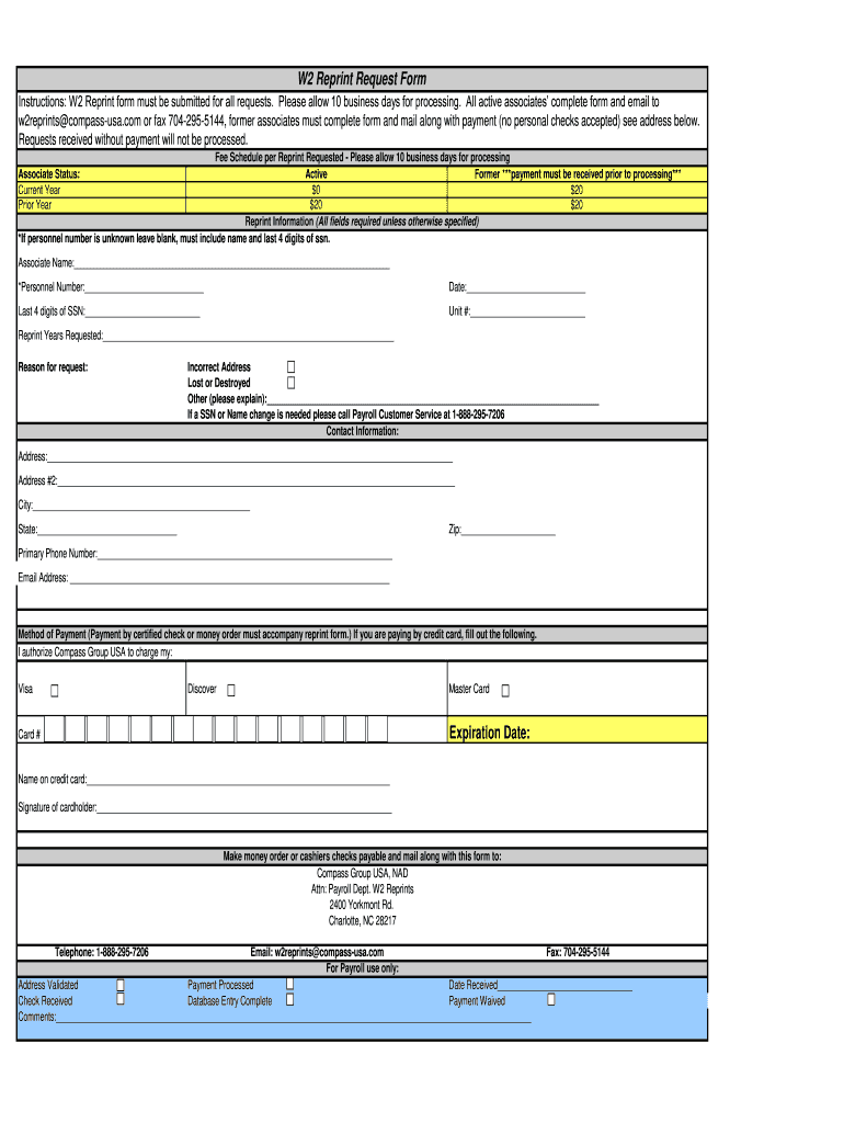 Compass Group W2  Form