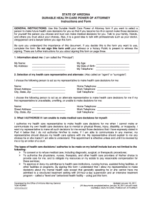 Life Care Planning Packet Advanced Directives Arizona Attorney Azag  Form