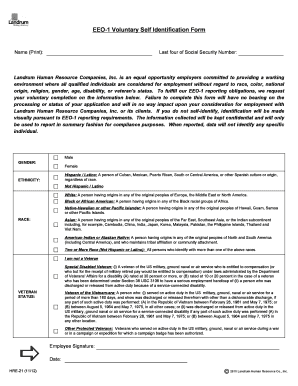 Eeo Self Identification Form