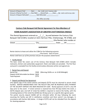 Banquet Hall Contract Template  Form