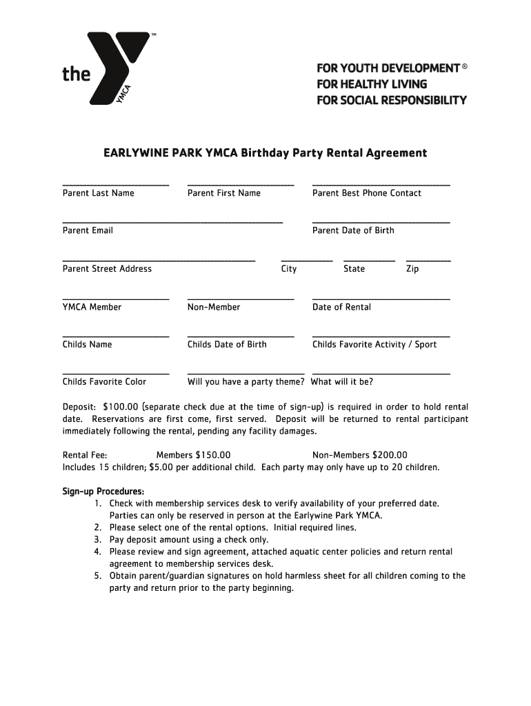 Sample Rental Agreement for Tables  Form