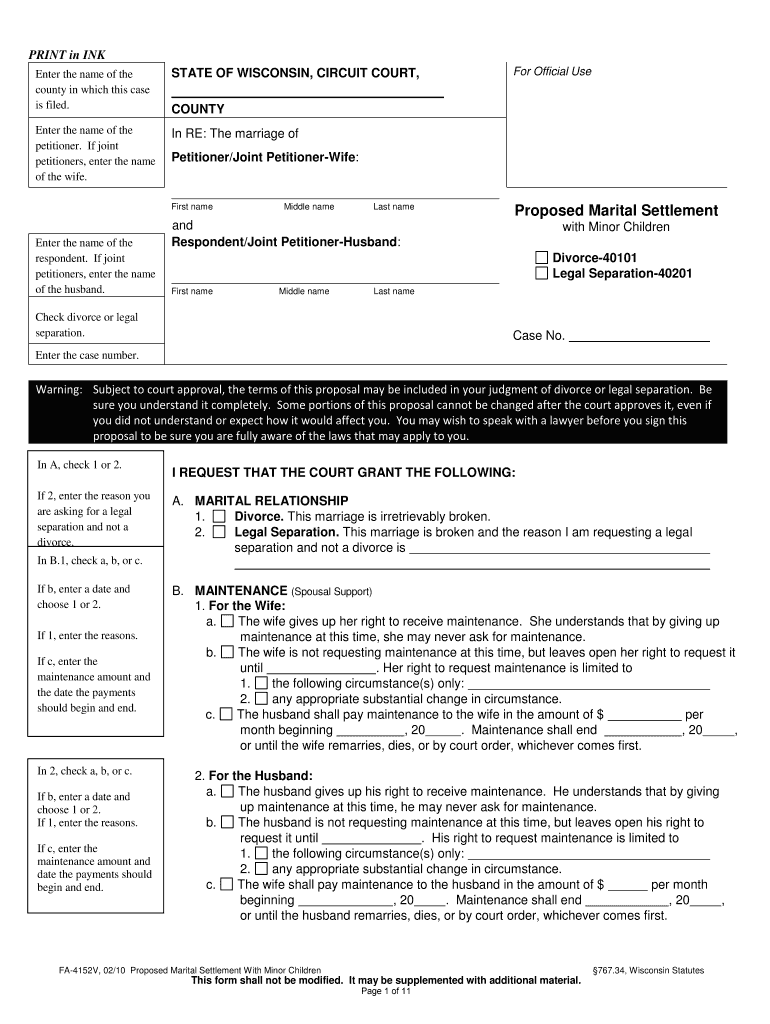  Fa 4152v Form 2010